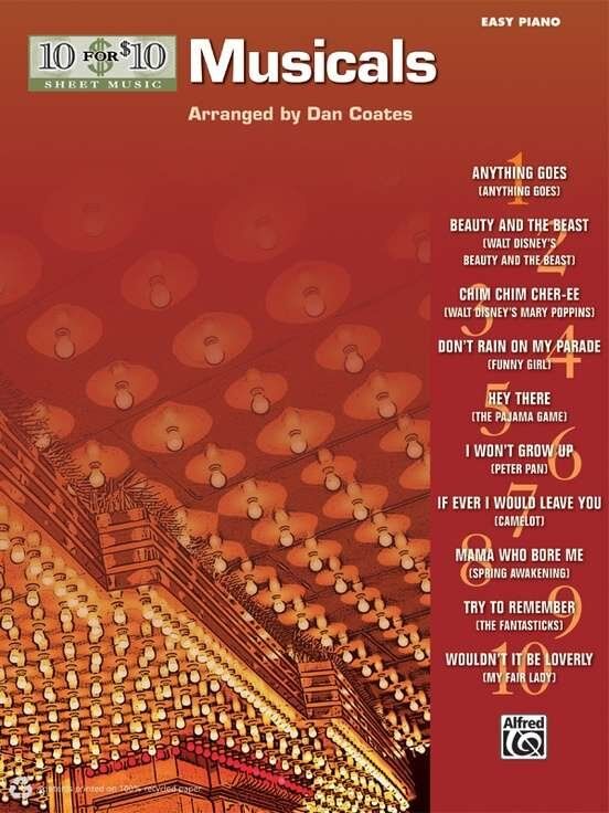 10 for 10 Sheet Music: Easy Piano Musicals by Dan Coates