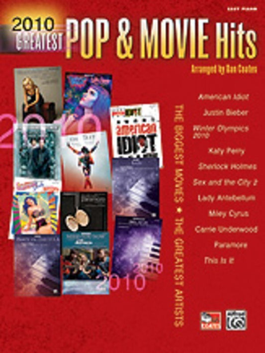 Greatest Pop And Movie Hits 2010 Easy Piano Book
