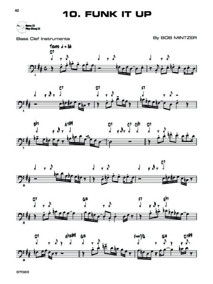 12 Medium-Easy Jazz, Blues & Funk Etudes by Bob Mintzer - B.C. Instruments, 56 Pages, Alfred Music, Belwin Play-Along Series — view 2