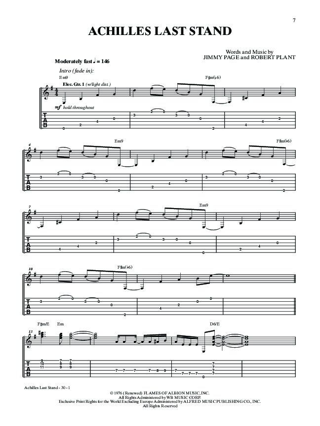 Led Zeppelin - Presence Guitar Tab Platinum Album Edition — view 3