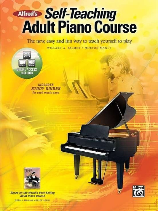 Alfred's Self-Teaching Adult Piano Course with Video and Study Guide