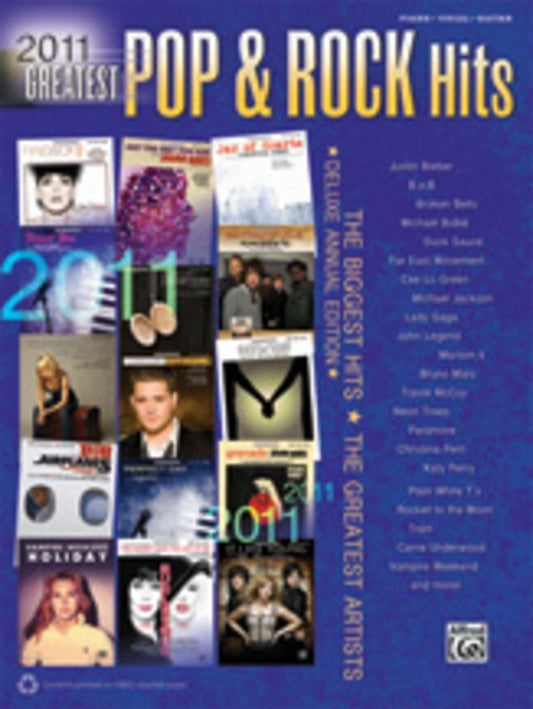 Greatest Pop And Rock Hits 2011 PVG Book