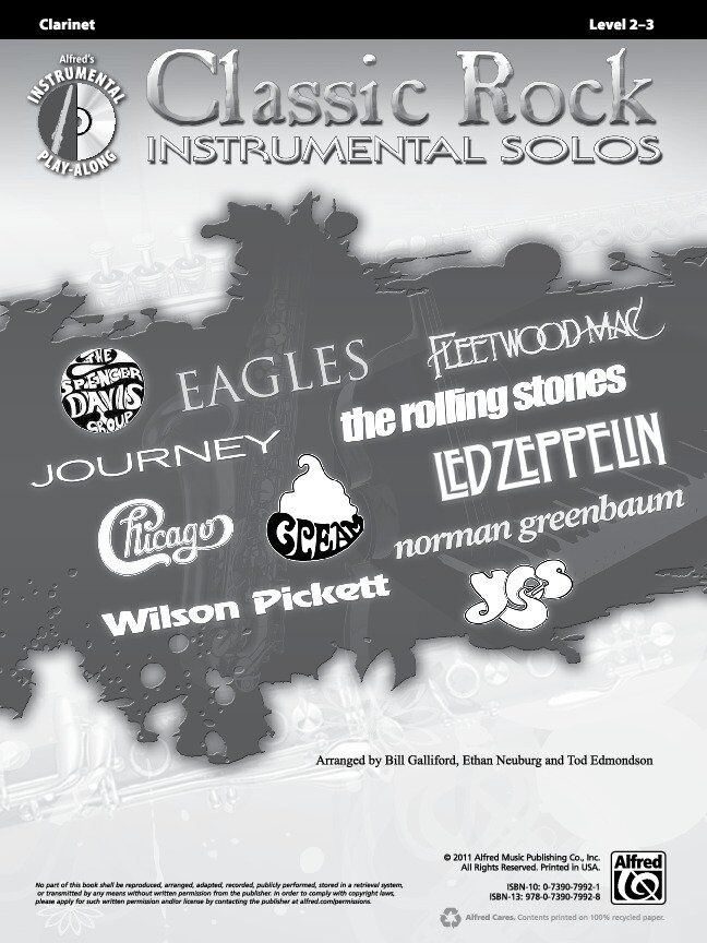 Classic Rock Instrumental Solos for Clarinet Book with Accompaniment CD