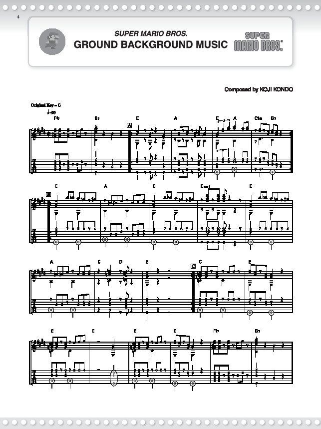 Super Mario Series Guitar Tab Sheet Music Collection — view 5