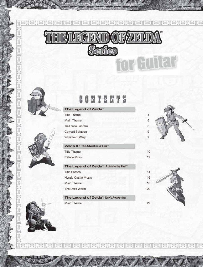 The Legend of Zelda Series Arranged for Solo Guitar with Notation & TAB - 33 Songs, Easy to Intermediate Level, 64 Pages