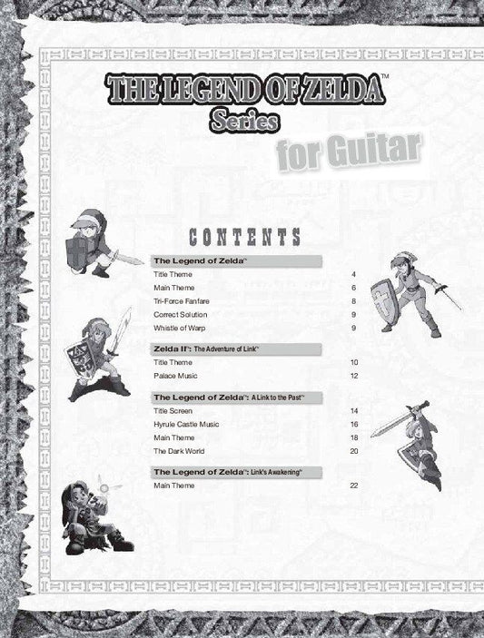 The Legend of Zelda Series Arranged for Solo Guitar with Notation & TAB - 33 Songs, Easy to Intermediate Level, 64 Pages