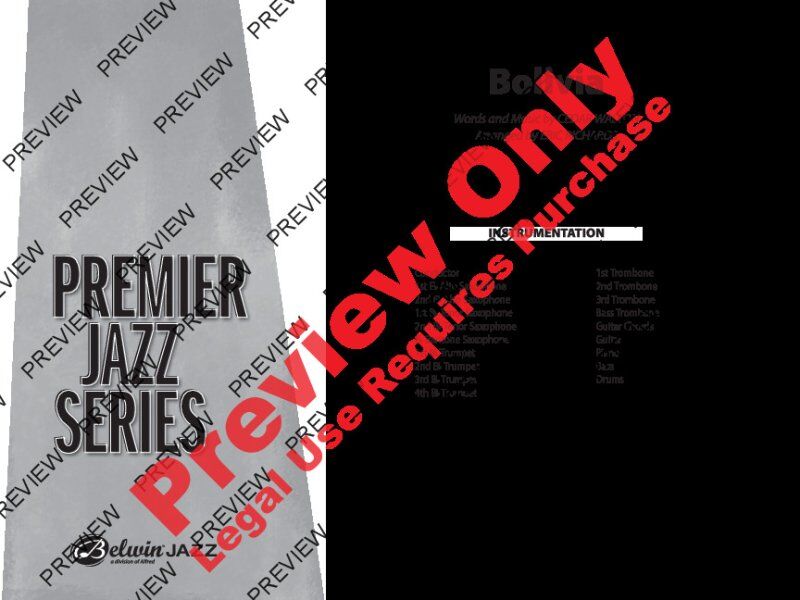Bolivia for Jazz Ensemble by Cedar Walton, Arranged by Eric Richards, Premier Jazz Series, 98 Pages — view 2