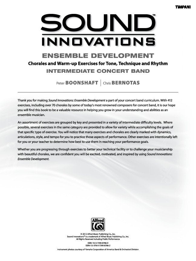 Sound Innovations for Concert Band: Ensemble Development — Timpani (Alfred Music)