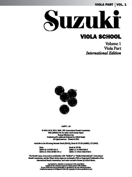 Suzuki Viola School, Vol. 1 — Viola Part with CD (Alfred Music)