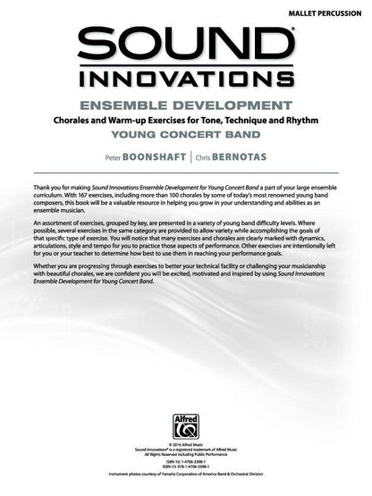 Sound Innovations Ensemble Development Mallet Percussion for Young Band