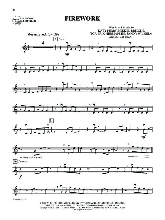 Ultimate Pop & Rock Instrumental Solos for Violin Book