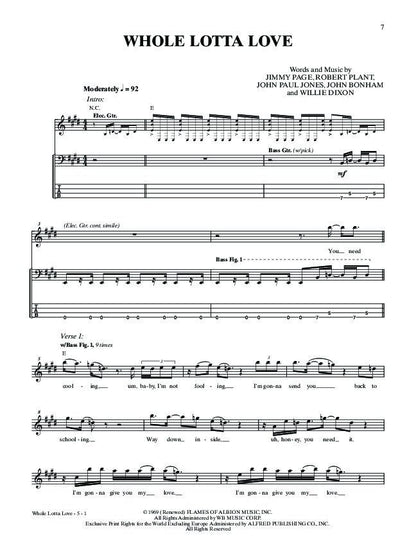 Led Zeppelin II Bass Tab Platinum Album — view 3
