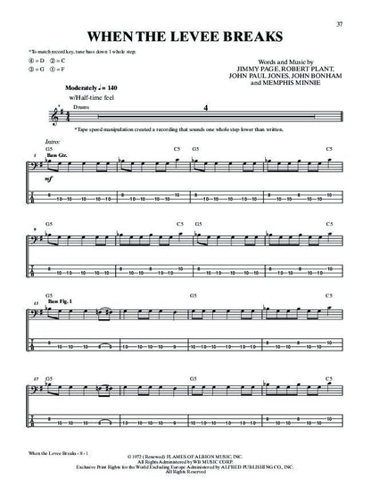 Led Zeppelin IV Bass Tab Platinum Album — view 4