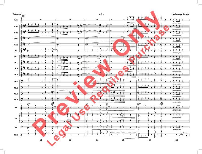 Los Changos Volando Jazz Ensemble by Mike Dana - Alfred Music — view 6