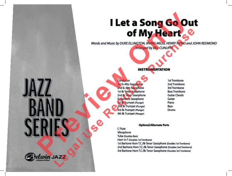 I Let a Song Go Out of My Heart - Jazz Ensemble Arrangement by Mike Kamuf, Full Score, 102 Pages, Alfred Music — view 2