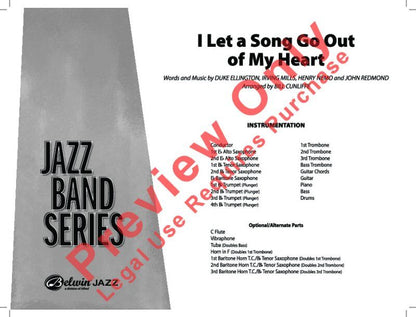 I Let a Song Go Out of My Heart - Jazz Ensemble Arrangement by Mike Kamuf, Full Score, 102 Pages, Alfred Music — view 2