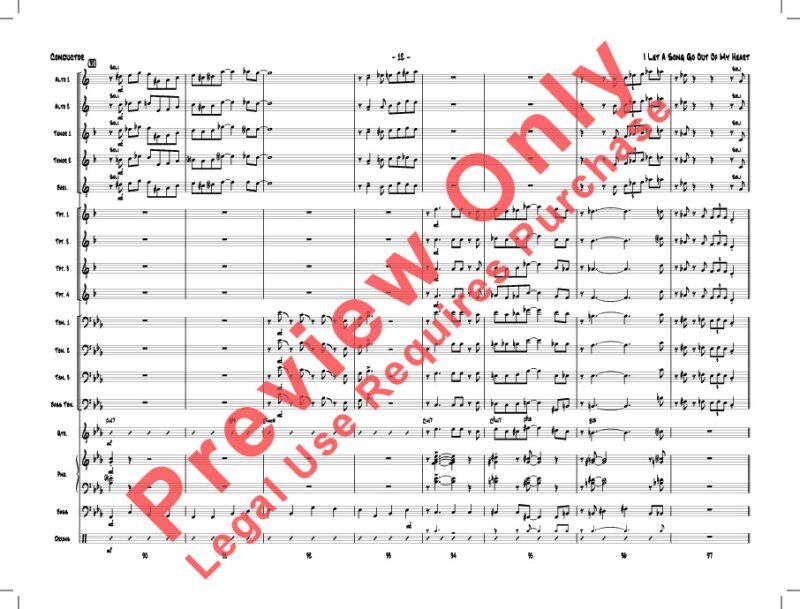 I Let a Song Go Out of My Heart - Jazz Ensemble Arrangement by Mike Kamuf, Full Score, 102 Pages, Alfred Music — view 3