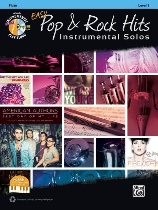 Easy Pop & Rock Hits Instrumental Solos — Flute Book/CD (Alfred Music)