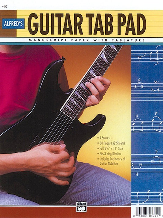 Guitar TAB Pad 64 Page 3 Holes Punched Book