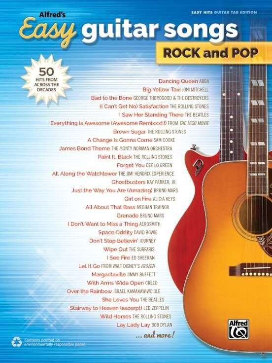 Alfred's Easy Guitar Songs - Rock and Pop Easy TAB Songbook