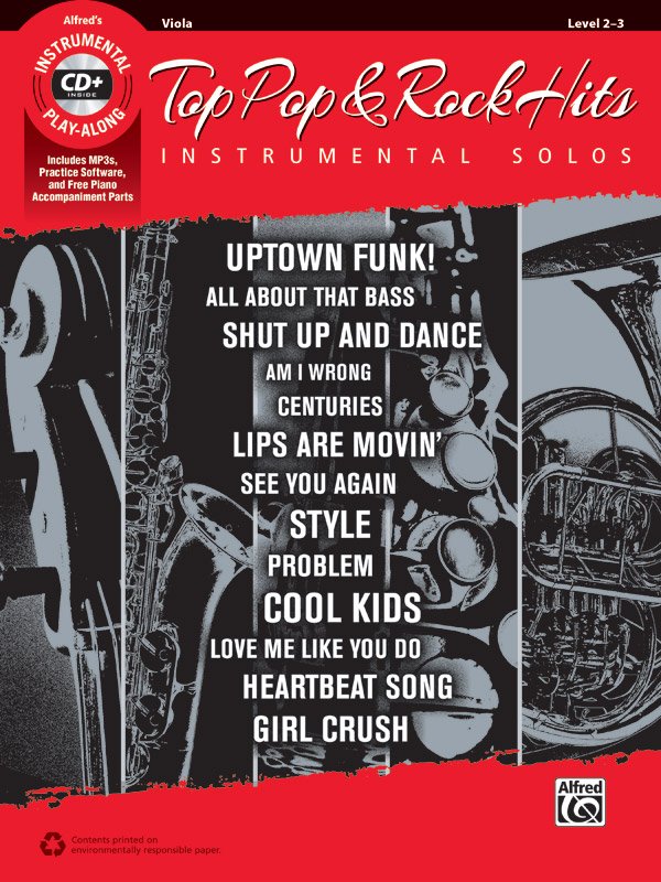 Top Pop & Rock Hits Instrumental Solos — Viola Book/CD (Alfred Music)