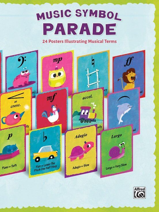 Music Symbol Parade 24 Educational Posters Illustrating Musical Terms
