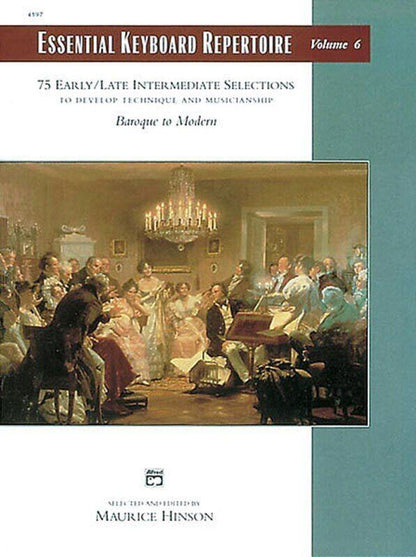 Essential Keyboard Repertoire Vol 6 by Alfred Music - 160 Pages, Piano Selections from Baroque to Modern, Comb Binding for Easy Use