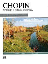 Chopin - Waltz in A Minor for Piano, Alfred Masterwork Edition, 4 Pages, Includes Fingering Suggestions