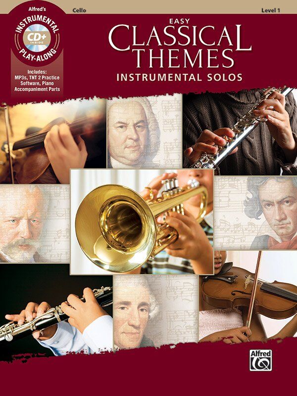 Easy Classical Themes Instrumental Solos for Cello Book