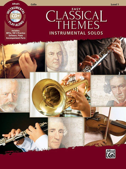 Easy Classical Themes Instrumental Solos for Cello Book