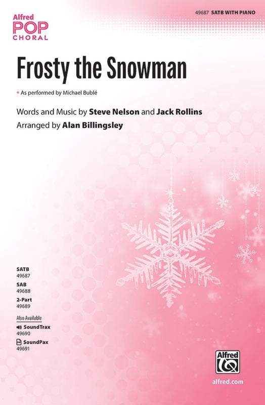 Frosty The Snowman Satb Octavo