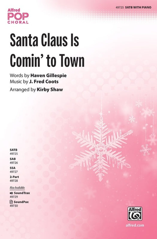 Santa Claus Is Comin To Town Satb Octavo