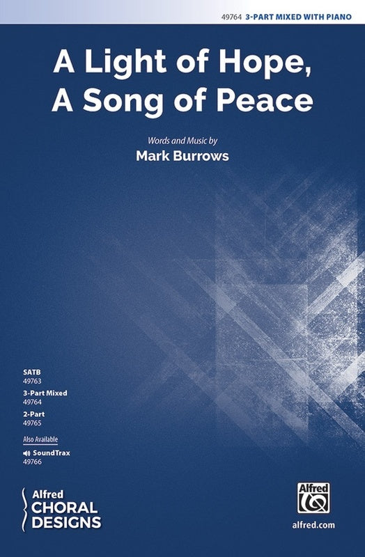 A Light Of Hope A Song Of Peace 3 Part Mixed Octavo