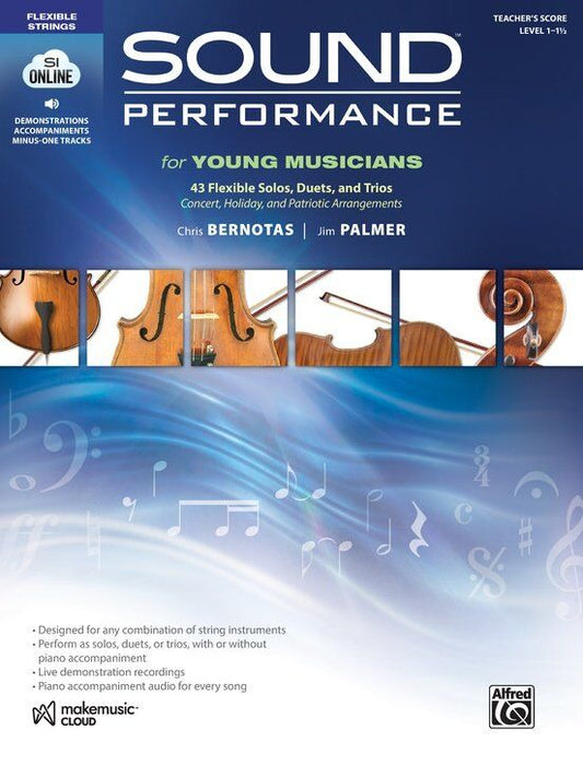 Sound Performance for Young Musicians - Teacher's Score by Chris Bernotas and Jim Palmer, String Orchestra, 76 Pages, Alfred Music