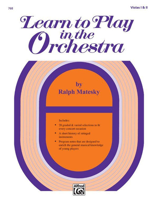 Learn to Play in the Orchestra Book 1 for Viola 1 & 2 by Ralph Matesky