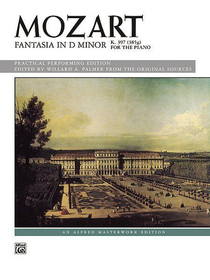 Mozart - Fantasia in D Minor K 397 for Piano, Alfred Masterwork Edition, 8 Pages, Fingering and Performance Suggestions