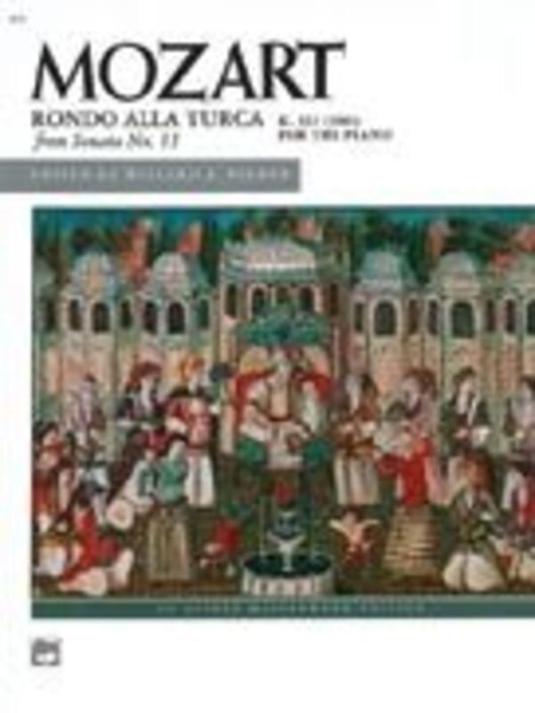 Mozart - Rondo Alla Turca for Piano, Sonata No. 11 K 331/300i, Alfred Masterwork Edition, 8 Pages, by Willard Palmer