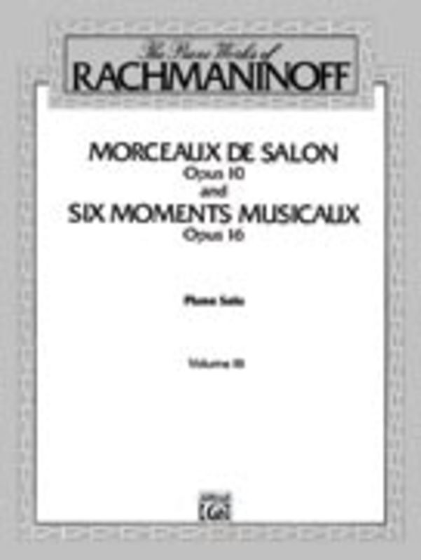 Piano Works Book 3 Op 10 Op 16 Urtext Book
