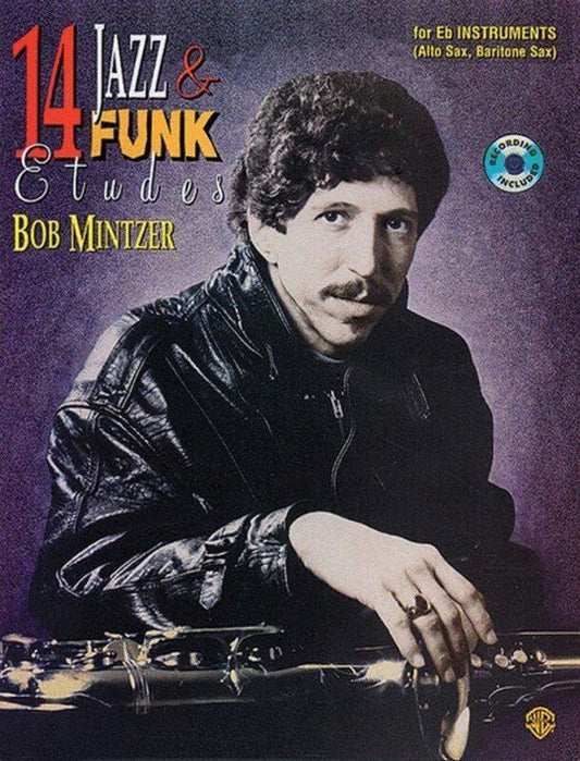 14 Jazz & Funk Etudes for E Flat Instruments by Bob Mintzer, 40 Pages, Alfred Music