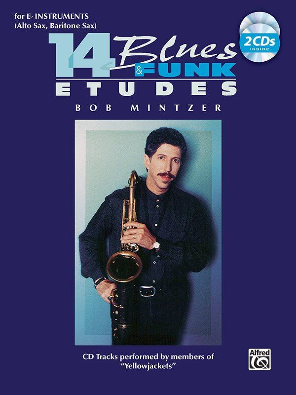 Mintzer 14 Blues & Funk Etudes for E Flat Instruments - Saxophone, 60 Pages, Alfred Music