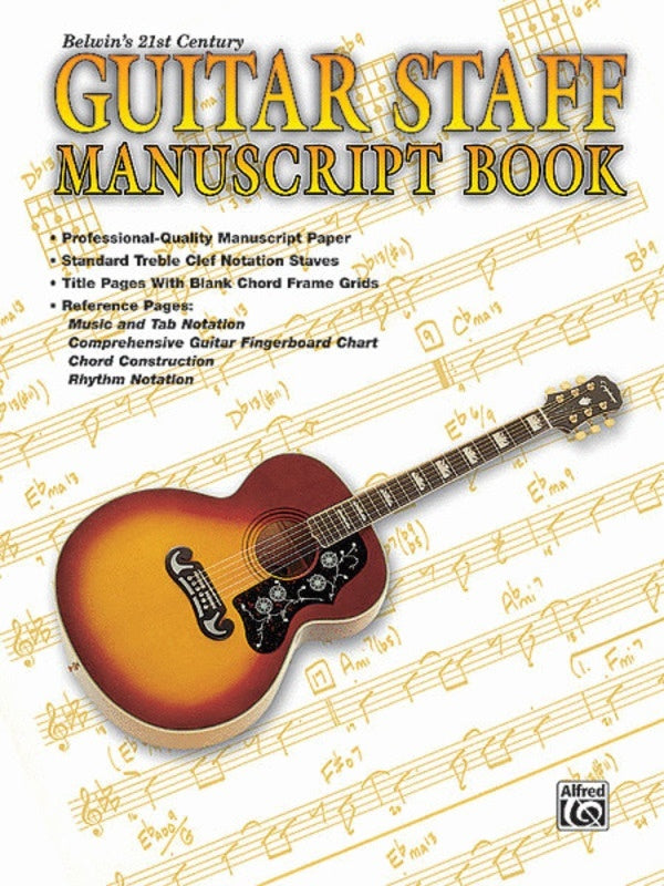 Guitar Staff Manuscript Book 21st Century