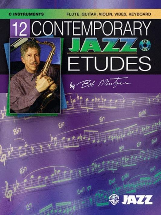 Contemporary Jazz Etudes 12 Flute Guitar Vibes Violin Book
