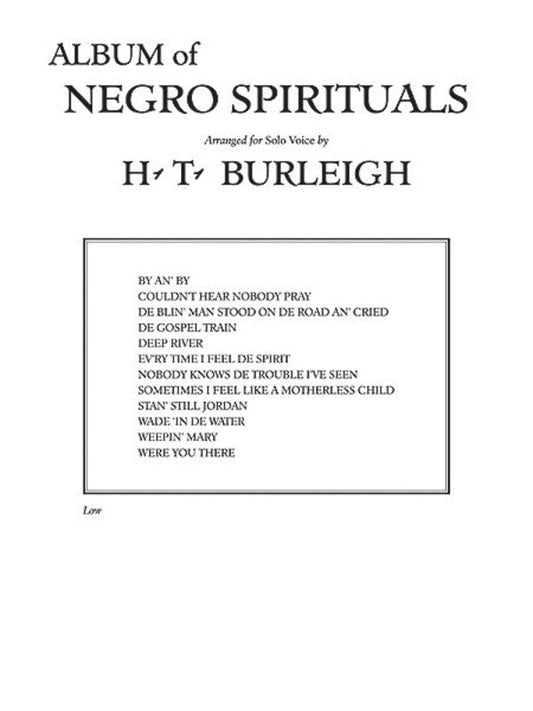 Album Of Negro Spirituals Low