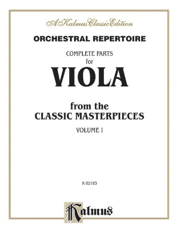 Orchestral Repertoire For Viola Book 1 Book