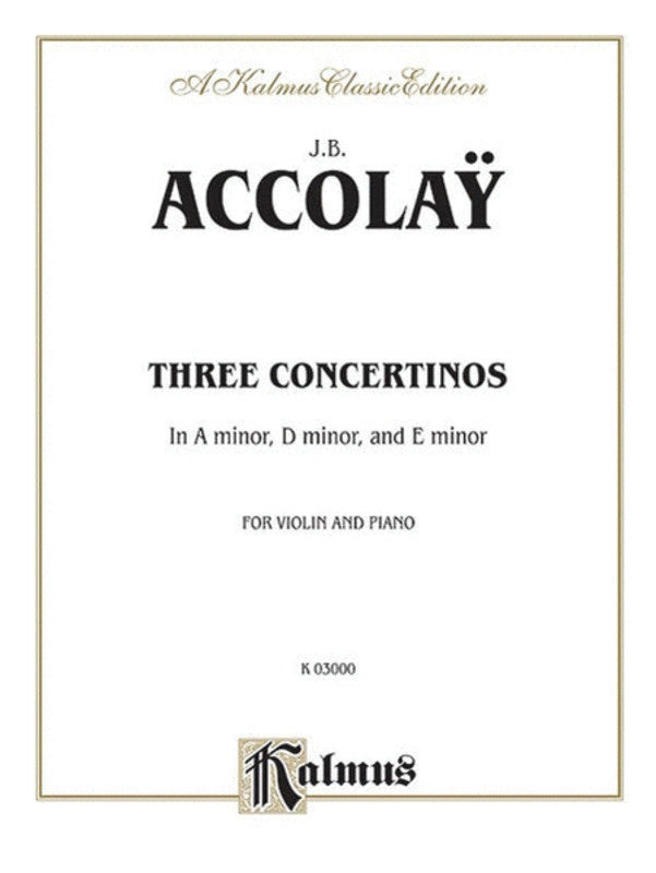 Concertinos 3 A Min D Min E Min Violin Piano Book