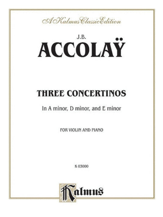 Concertinos 3 A Min D Min E Min Violin Piano Book