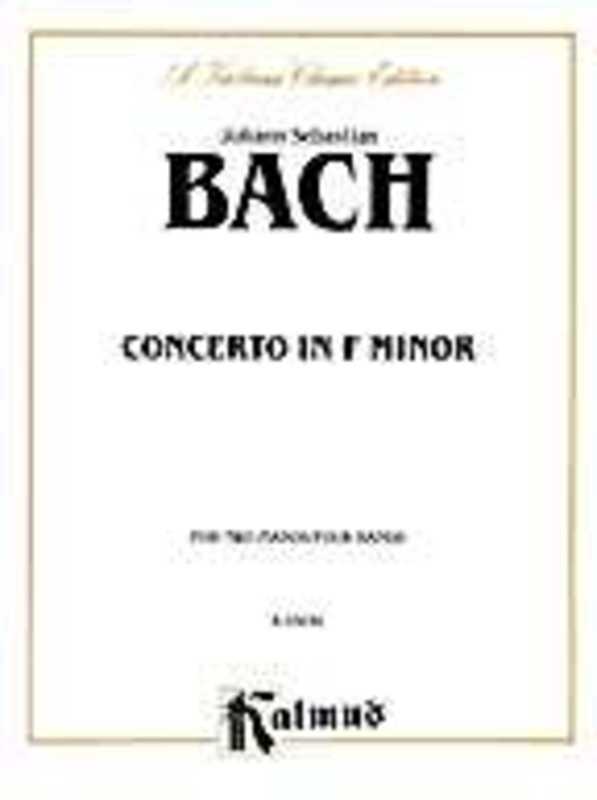 Concerto Bwv 1056 F Min 2 Piano 4 Hand Book