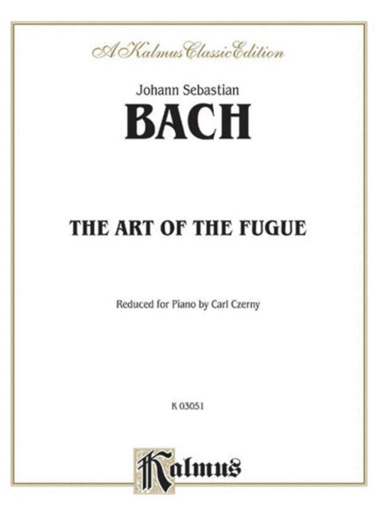 Art Of The Fugue Bwv 1080 Ed Czerny