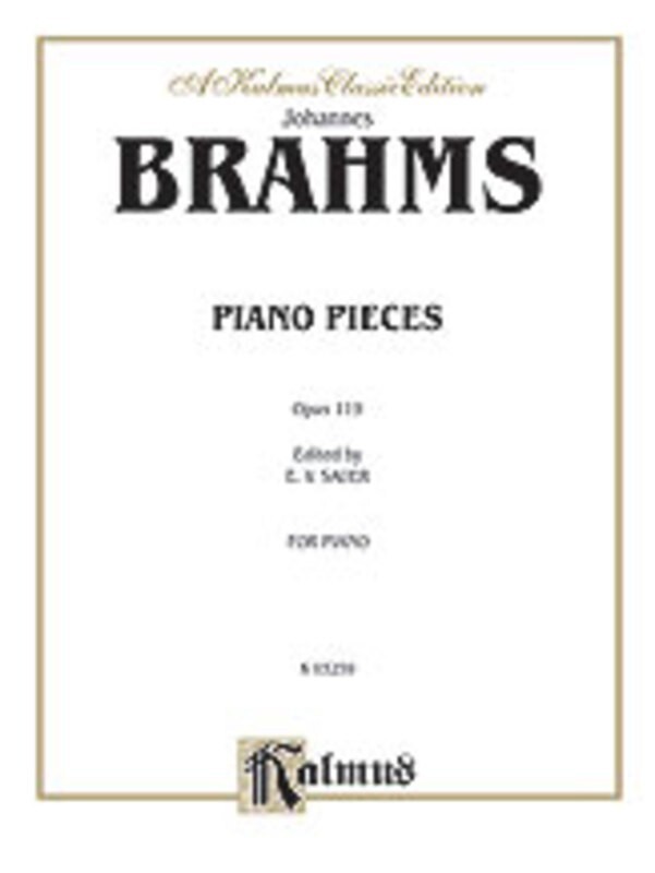 Piano Pieces Intermezzi And Rhapsody Op 119 Book