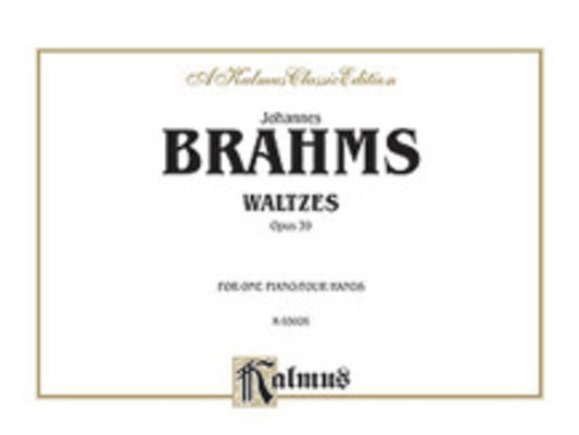 Waltzes Op 39 Piano Duet Book